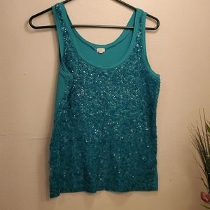 J.Crew Factory sequin tank top